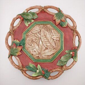 Fitz & Floyd Christmas Lodge Canape Motif Mint Cond Original Box